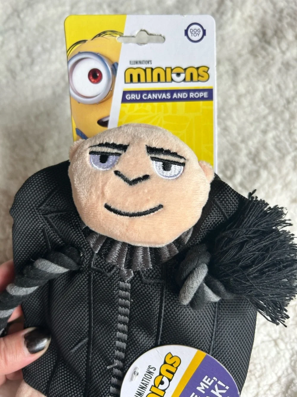 Minions Gru with Rope Dog Tug Toy